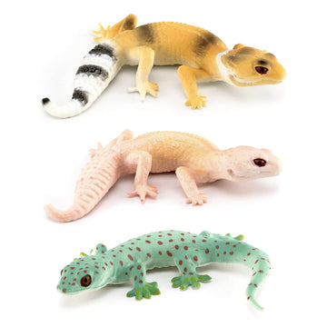 BRETOYIN Mini Chameleon Toys Figures Realistic Lizard Figures 3PCS Tropical Forest Animals Figurines School Project Model for Kids Toddlers Birthday