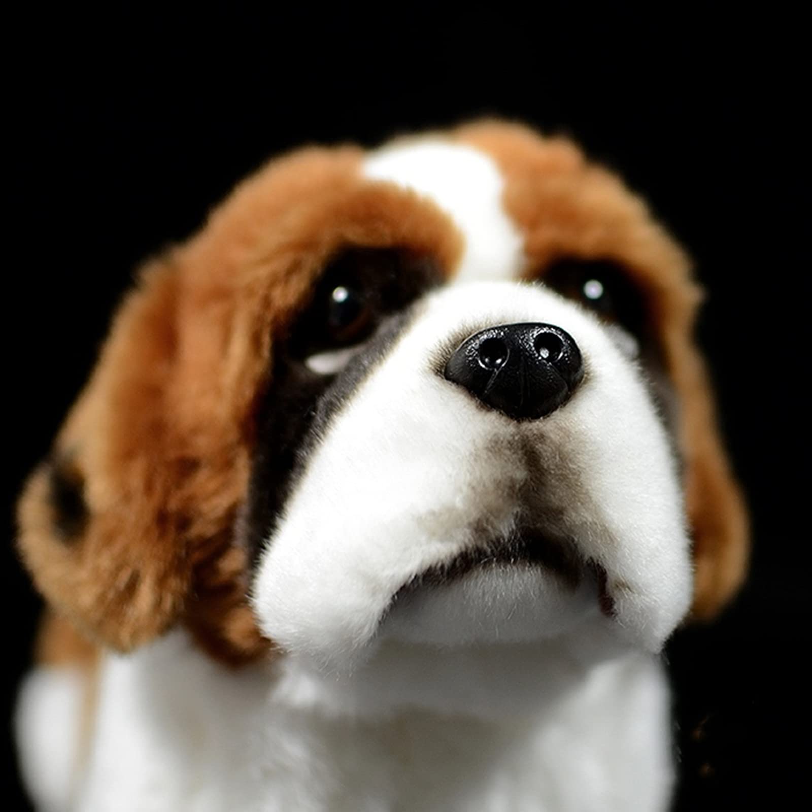 Realistic Saint Bernard Dog Plush Toy, Simulation Standing Pet 12 inch Saint Bernard Dog Stuffed Animal Puppy Model Toy, Unique Plush Gift Collection