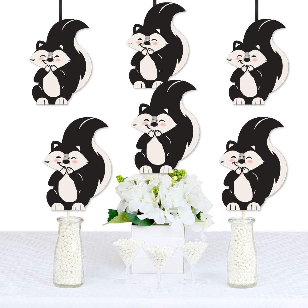 Big Dot of Happiness Little Stinker - Decorations DIY Woodland Skunk Baby Shower, Birthday Party Essentials - Set of 20