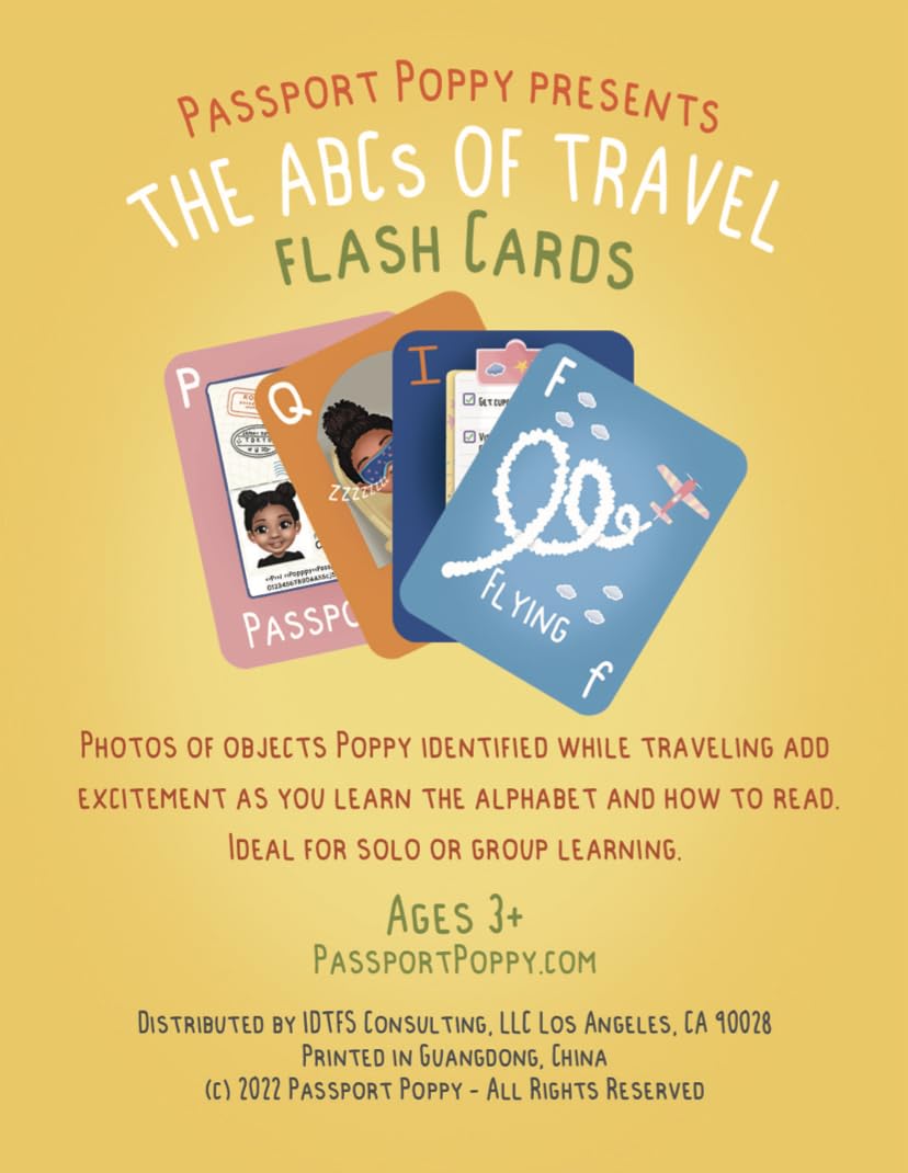 The ABCs of Travel Alphabet Flash Cards - Learning Cards for Toddlers & Preschoolers Featuring Travel Themed Objects & Sight Words - Educational Flash