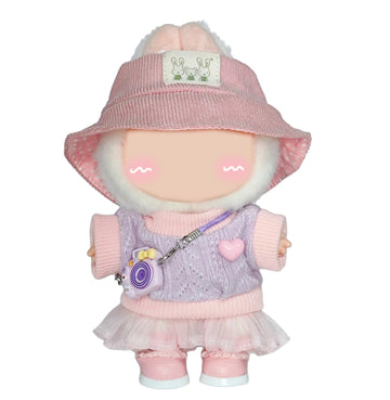 5-Piece 17cm Doll Outfit Set - Knit Top, Fashion Outfit Set for Collectible Figures - ?Hats, Dresses, Skirts, Slung Accessories Cameras, Shoes ? No