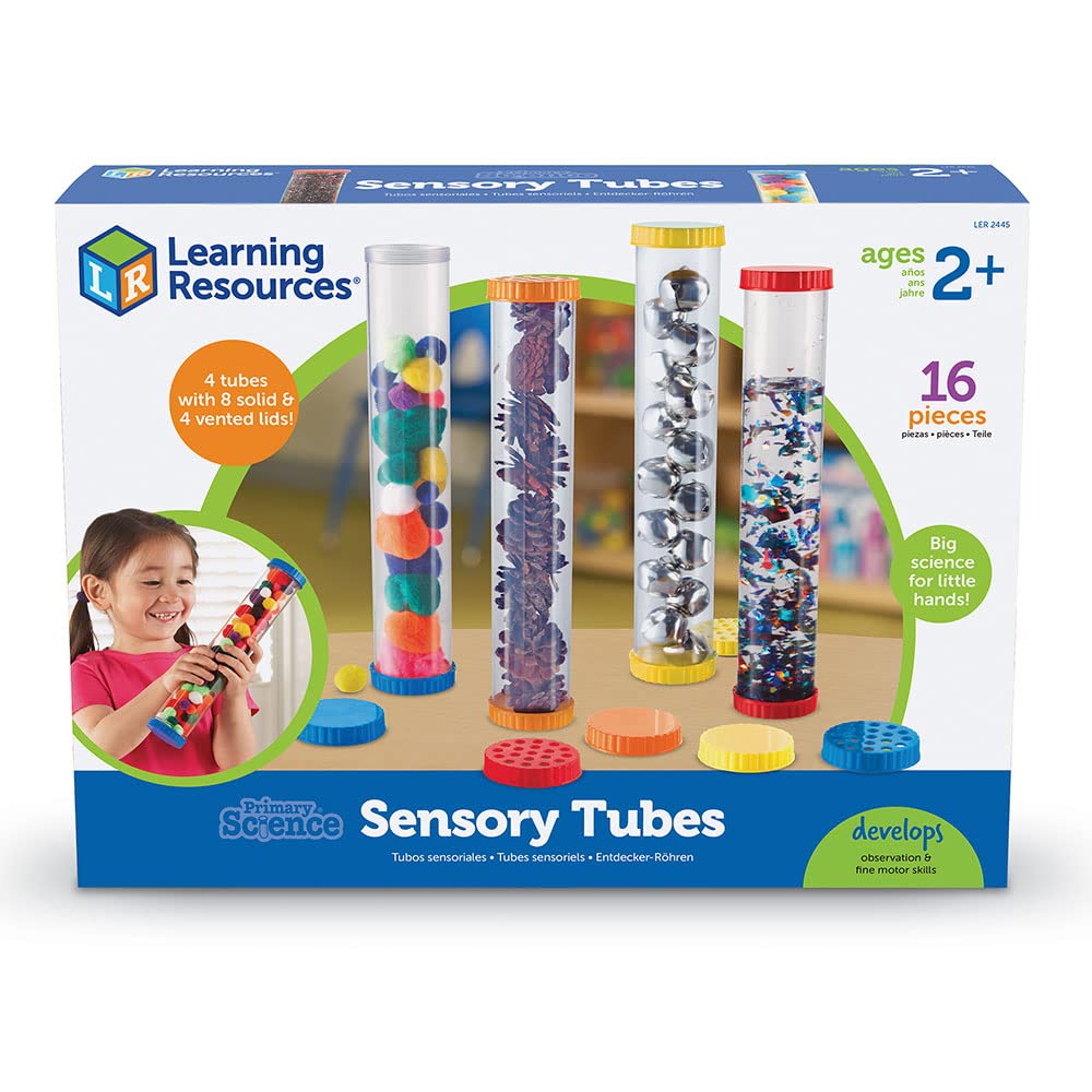 Learning Resources Primary Science Sensory Tubes - Toddler Toys, Homeschool Supplies, Fine Motor Skills, Calm Down Bottle, STEM Manipulatives