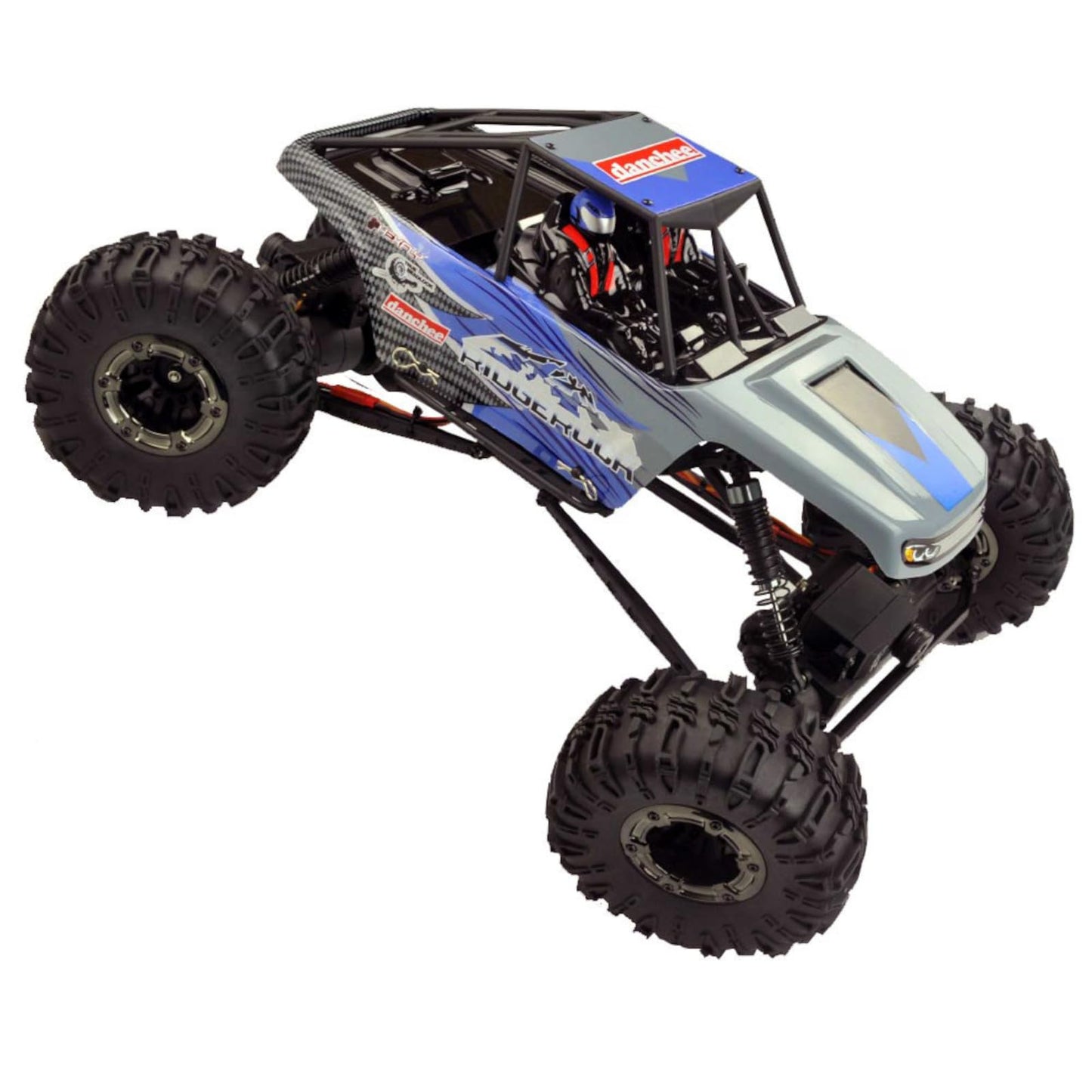 Redcat Racing Danchee Ridgerock 1/10 Scale 4WD Electric RC Rock Crawler - RC Truck RTR with 2.4GHz Radio, Dual Motors, 4-Wheel Steering, USB Charger