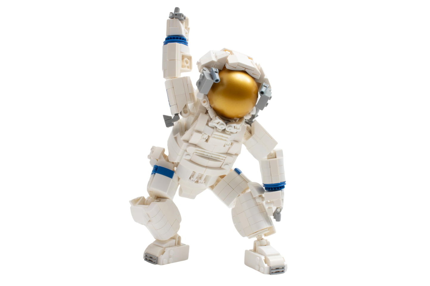 Space Adventure Astronaut Construction Toy 793-Piece Buildable Figure Set with Removable Backpack & Metal Detector Accessory - Detailed Plastic