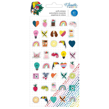 Shimelle Puffy Stickers, Multicolor