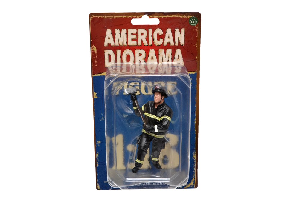 American Diorama Firefighter with Axe Figurine/Figure for 1:18 Models