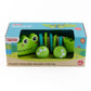 Jasey's Toy Chest Cruisin' Crocodile Wooden Pull Toy | Pull-Along Crocodile with Wiggly Zig-Zag Body, Chunky Wooden Wheels with Rubber Tread |