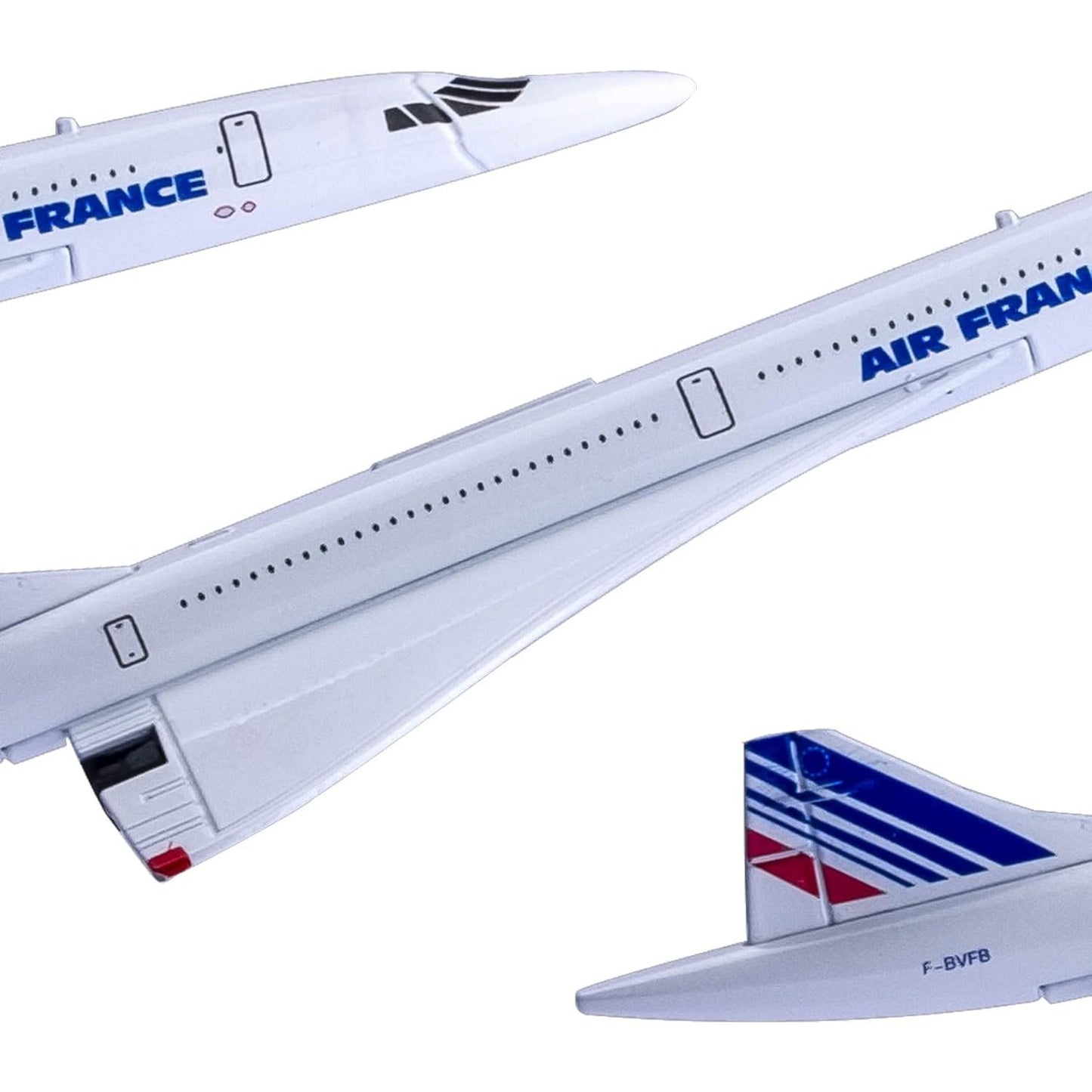 yuanpulalala 1/400 16cm Concorde Wheelless Air France Airplane Alloy Diecast Model Airplane Toy Model Gift (6 inch