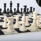 HOLYKING 19" Roll Up Chess Board Set - Portable Travel Chess Game with Weighted Plastic Pieces & No-Wrinkle Cloth Chessboard for Kids Adults Beginners