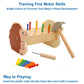 QZJVKBXY Wooden Hammer Pounding Bench Montessori STEM Toy for Toddler Early Development