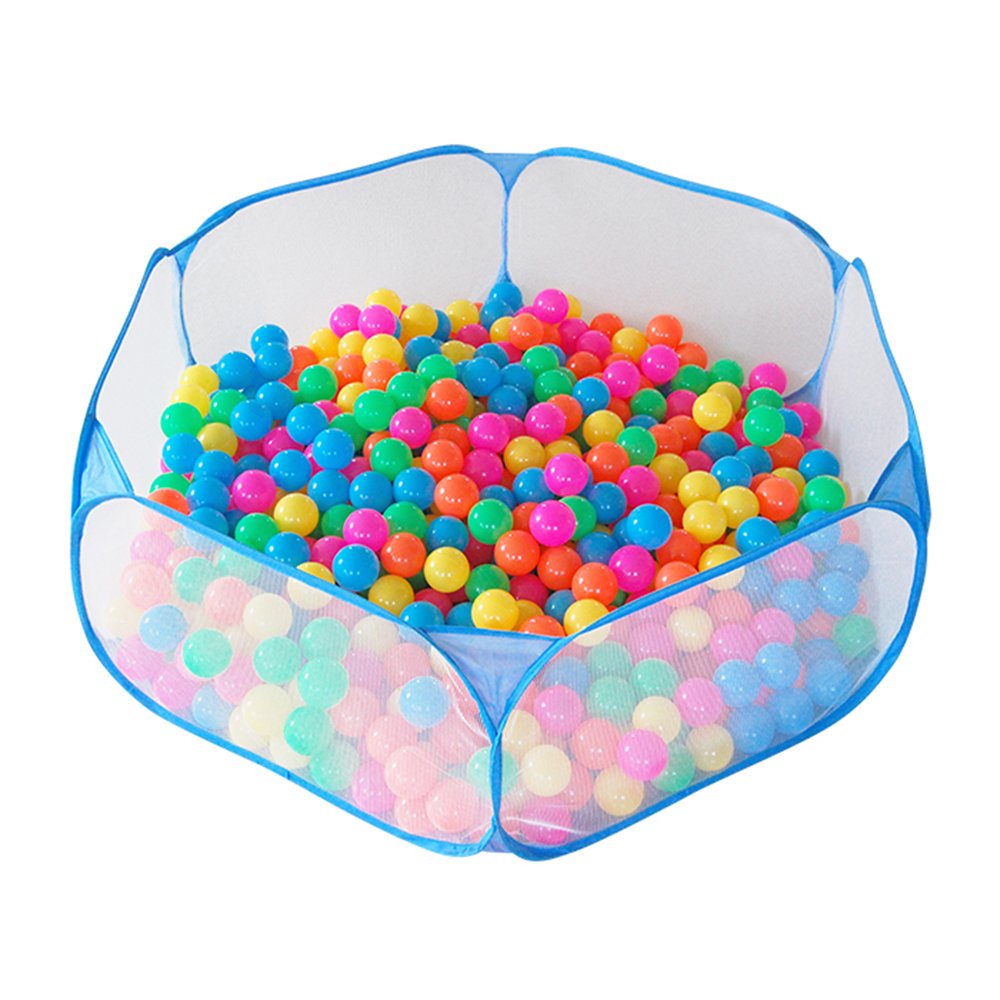 Jacone Portable Cute Blue Hexagon Children Ball Pit, Indoor and Outdoor Easy Folding Ball Play Pool Kids Toy Play Tent with Carry Tote, Balls Not