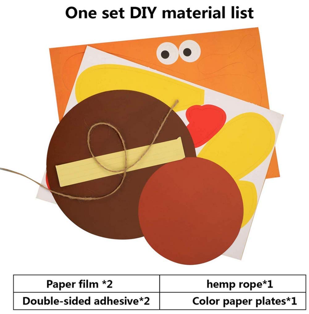 AMAZYJ Turkey Craft Kits Thanksgiving & Autumn |Thankful Turkey Making Kit |DIY Festive Fall Thanksgiving Party Game |Door Hanging Ornament Decoration
