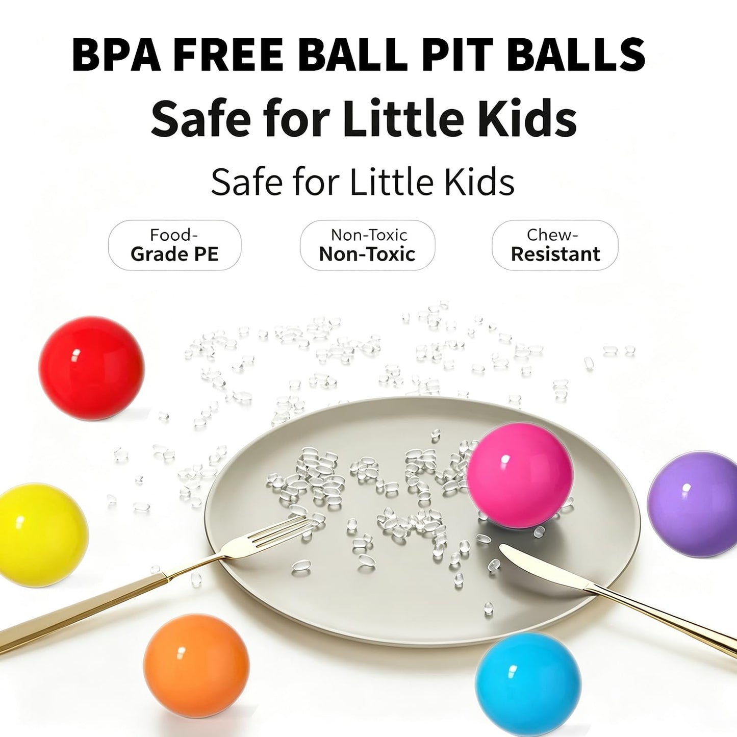 Plastic Ball Pit Balls 50/100/200/400 Pack for Baby Toddler Kids Play