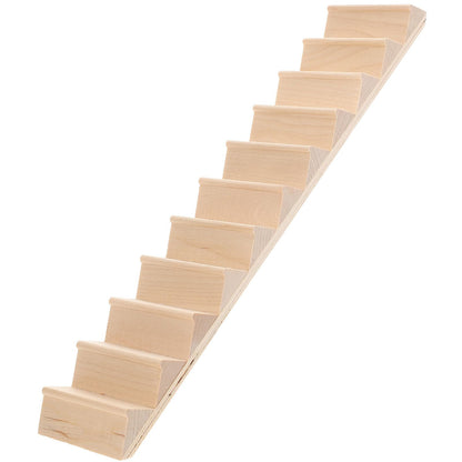 ARTIBETTER 1 12 Scale Mini Staircase for Dollhouse DIY Furniture Accessory Without Handrail 11-Step Wooden Model for Miniature House Scene
