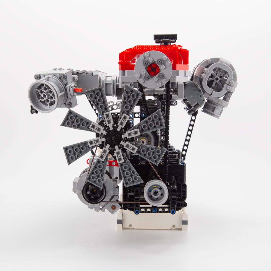 WOWOBONTOY Engine Building Blocks Kit that Works, SOHC 3.0L Turbocharged Inline Six-Cylinder Four-Stroke MOC Power Functions Engine Model, Build Your