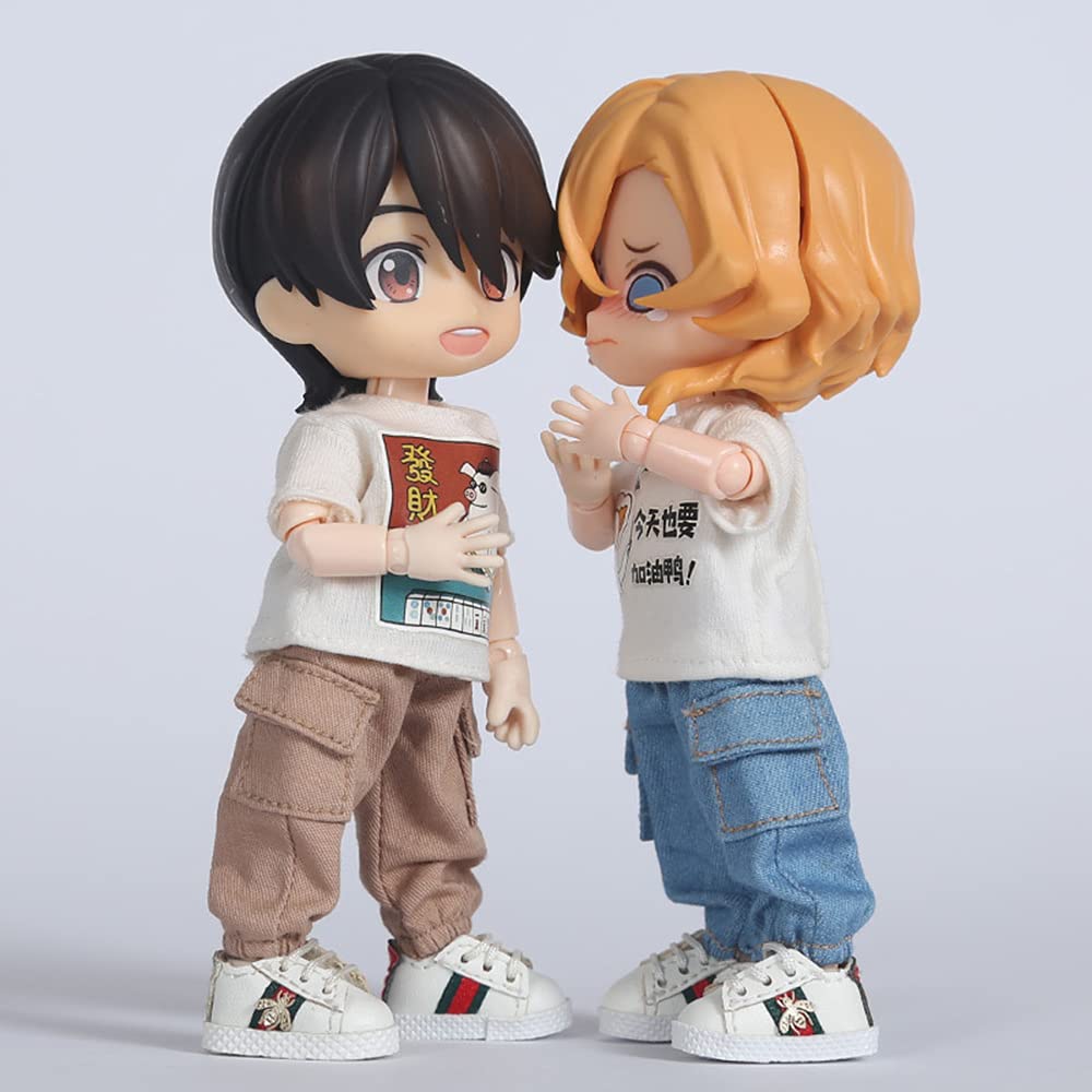 XiDonDon Dolls Costume Overalls Trousers Suitable for Ob11,Molly,GSC, 1/12bjd Dolls Clothes Doll Accessories (Blue)