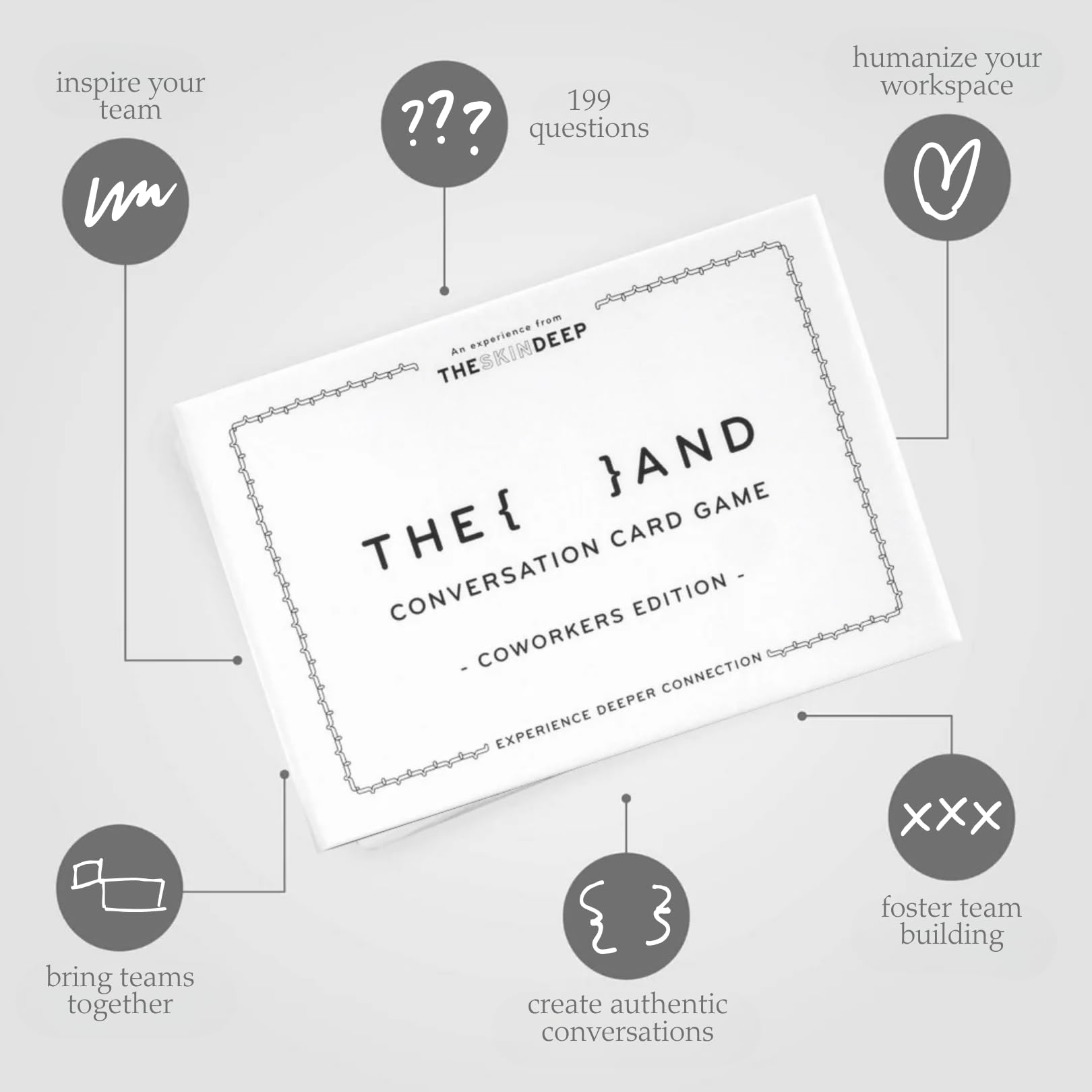 {THE AND} Coworkers Edition - 199 Icebreaker Conversation Cards for Workplace - Team Building Game for Work - Fun Office Activity to Break The Ice