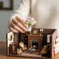 Miniature Flowers in Vase Set - 1:6 Scale Dollhouse Décor with Realistic Details, Tiny Floral Arrangements for Micro Landscape, Train Platform