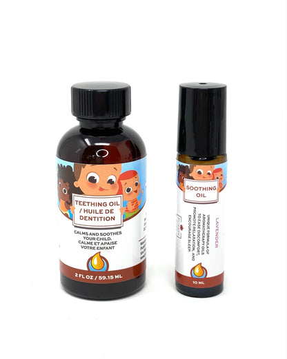 Punkin Butt Baby Teething Oil (2 Oz) and Lavender Soothing Oil (10 ml) Bundle for Sore Gum Relief and to Promote Relaxation and Sleep | All Natural