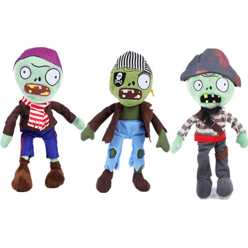 Suyudian 3 PCS PVZ Plant and Zombies Plush Sets Toys Stuffed Soft PVZ Figure Doll Swashbuckler, Pirate, New Pirate Zombie Great Gift for Christmas