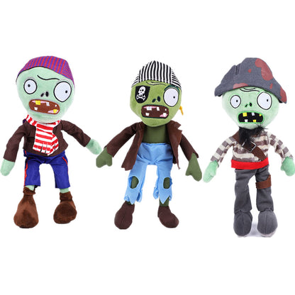 Suyudian 3 PCS PVZ Plant and Zombies Plush Sets Toys Stuffed Soft PVZ Figure Doll Swashbuckler, Pirate, New Pirate Zombie Great Gift for Christmas