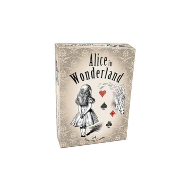Rodaruus Alice in Wonderland Playing Cards, Full 54 Poker-Size Card Deck (Light Beige)