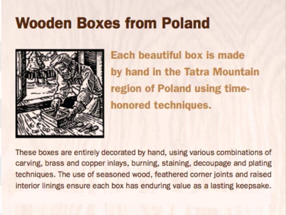 PolishArt Claddaugh - Secret Wooden Puzzle Box