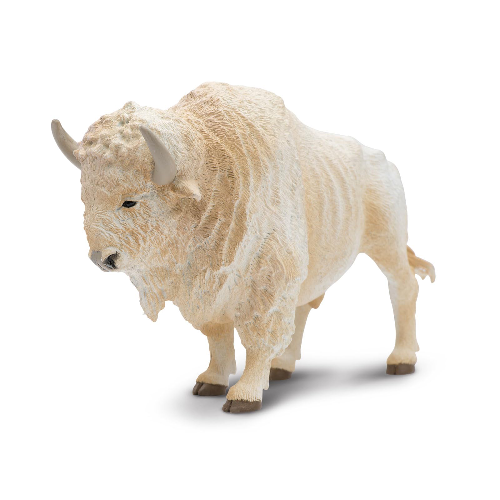 Safari Ltd. White Buffalo Figurine - Detailed 6" Plastic Model Figure - Fun Educational Play Toy for Boys, Girls & Kids Ages 3+