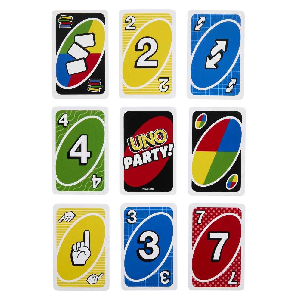 Mattel,UNO Party Card Game-Larger Groups! Wilder Rules! Faster Fun!
