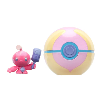 Pokémon PKW3631 Clip 'n'Go Poké Ball Forgita & Healing Ball, Official Pokéball with 5 cm Figure