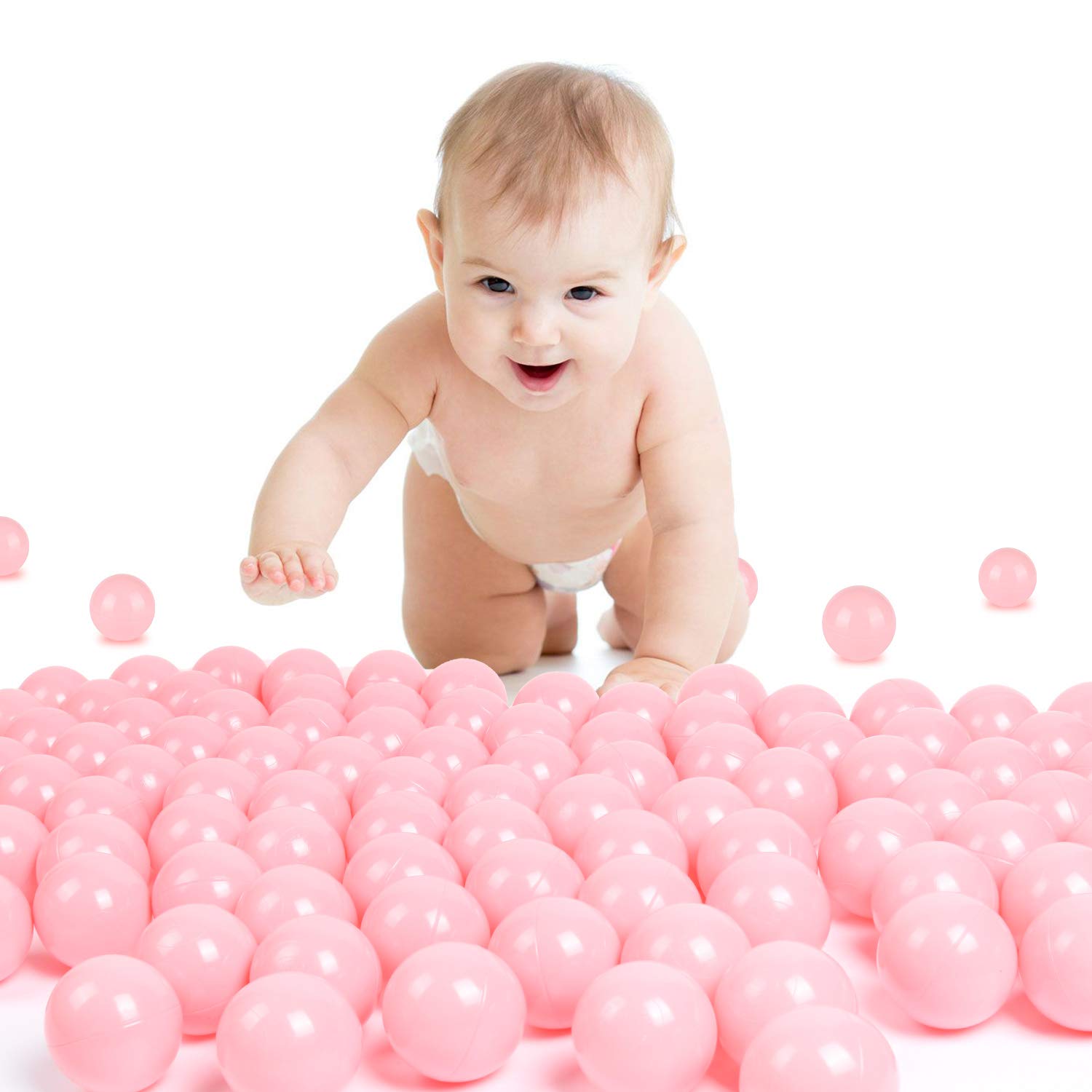 TRENDBOX 100 Pink Ocean Ball (Ship from USA) for Babies Kids Children Birthday Parties Events Playground Games Pool