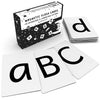 Attractivia Magnetic Big Alphabet ABC Flash Cards - 52 Sturdy Uppercase & Lowercase Large Letters, Black - for Classroom Teachers, Homeschool, ESL