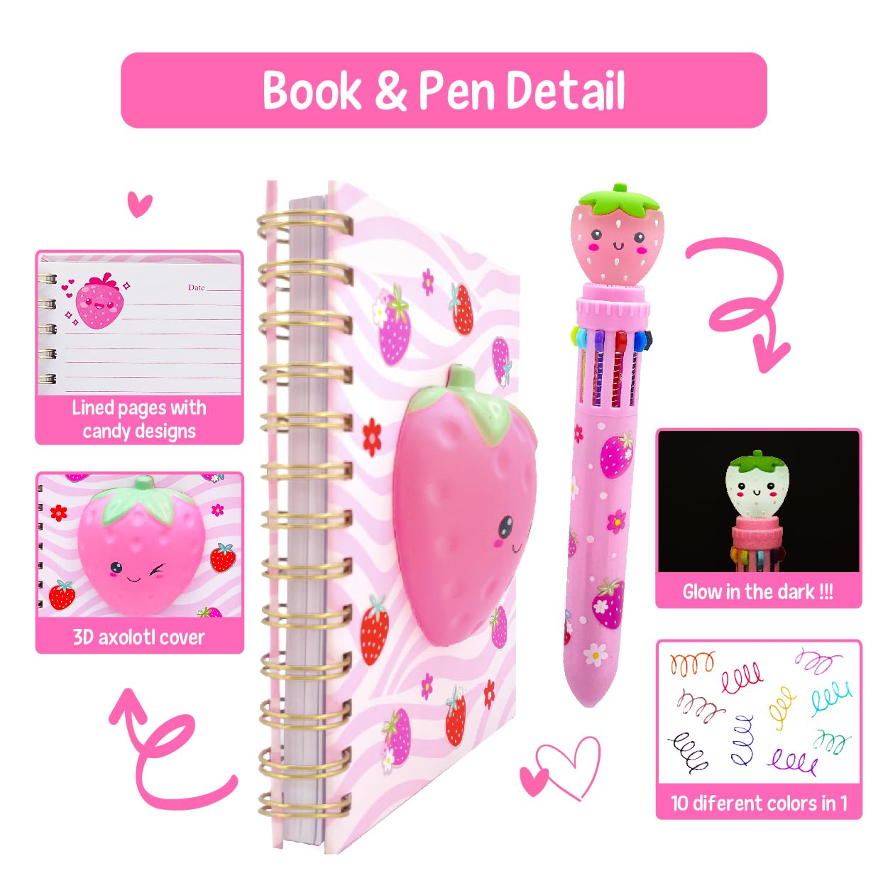 Hot Focus | Critter Creations Stationery & Craft Kit - Fun Activity Set with Stickers, Notepad, Pens & Accessories for Kids, Creative Arts & Crafts