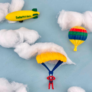 Safari Ltd. in The Sky TOOB - 12 Figurines: Jets, Parachute, Blimp, Planes, Helicopter, and More - Educational Toy Set for Boys, Girls, and Kids 3+