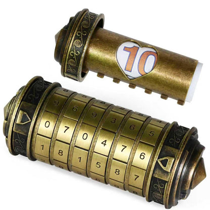 FLYALIGOGO Cryptex Da Vinci Code Numeric, Money Puzzle Box for Cash Gift with Secret Hidden Compartments Birthday Xmas for Men & Women Escape Room