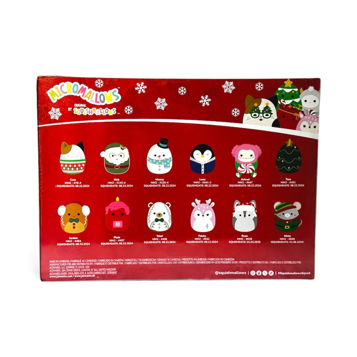 Squishmallow Original 12-Day Micromallows Holiday Advent Calendar