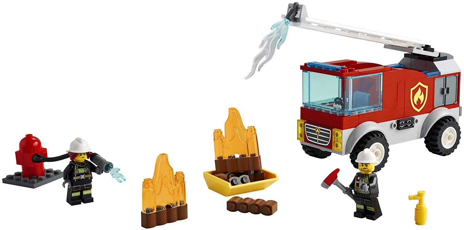 LEGO City Fire Ladder Truck 60280 Building Kit; Fun Firefighter Toy Building Set for Kids, New 2021 (88 Pieces)
