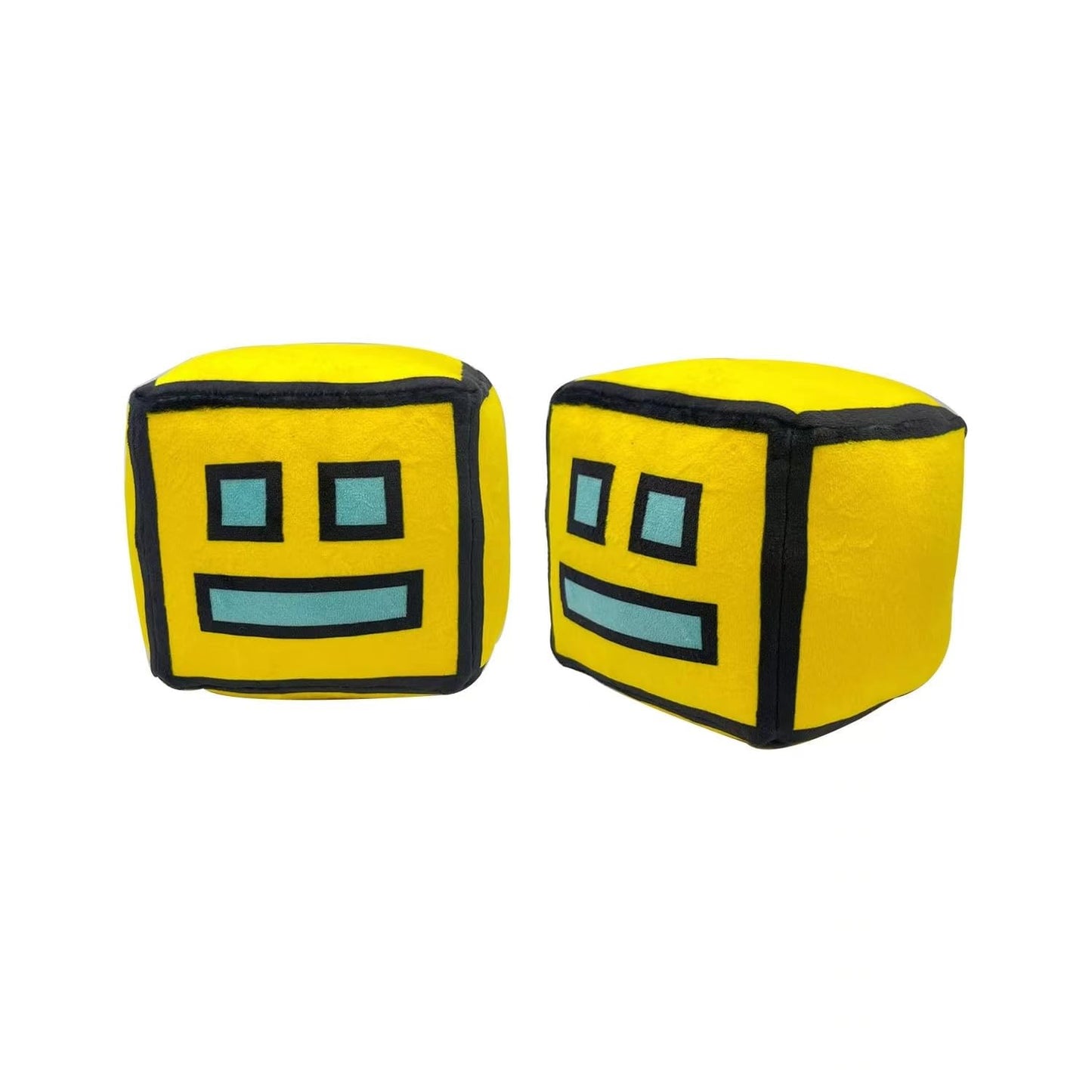 FOTN 4 Pcs Geometry Games Sprint Plush Toys Animals Cube Volume Wood Doll Toys Kids Gift