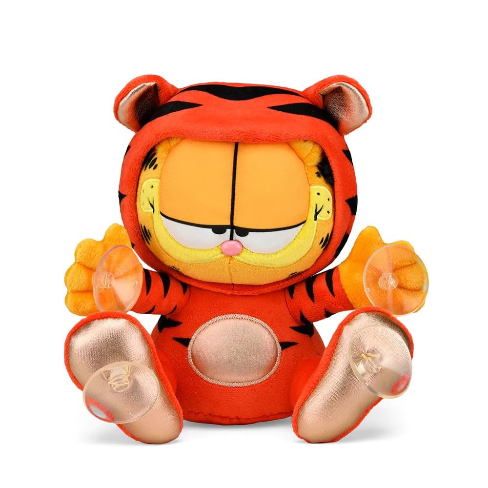 Kidrobot Garfield Year of The Tiger 8"" Plush Window Clinger - Red Edition, Orange