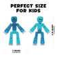 StikBot 6-Pack 2-Tone Series: Collectible Half-Clear & Half-Solid Action Figures - Poseable Stop-Motion Animation Toys with Dual-Sided Faces