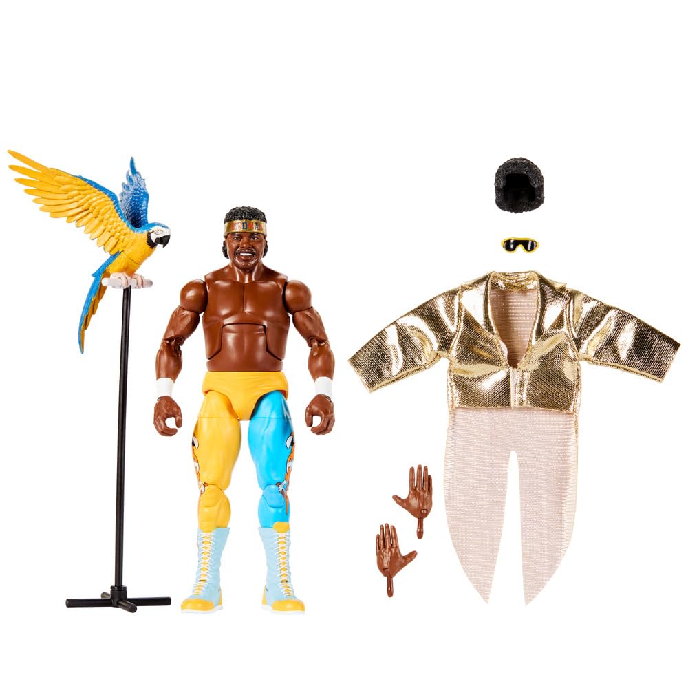 Mattel WWE Elite Action Figure & Accessories, Series #125 Set, 6-inch Collectible Koko B. Ware with 25 Articulation Points & Swappable Hands