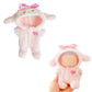 Clothes for Labubu 17cm Doll , Overalls Set for 6.7inch Doll Pajamas, Faking Animal Style Outfit Jumpsuit, Cute Fashion Dress Up Clothes Accessories