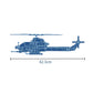General Jim’s AH-1Z Viper Attack Helicopter Building Set - 482 Pieces, Highly Detailed Military Aircraft Model with Dual Cockpit and Rotating Cannon