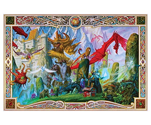 Dungeon Denizens Mythical Monster Puzzle for Adults and Kids | 1000 Piece Jigsaw Puzzle Toy | Fun Quarantine Gifts | Interactive Brain Teaser for Game