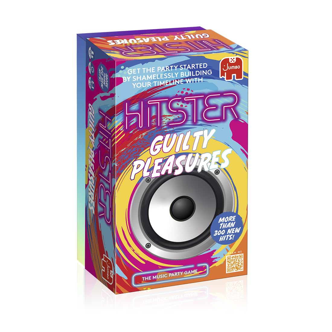 Jumbo Hitster - Guilty Pleasures, Fun Music Quiz Card Game, 2-10 Players - 300 Plus Guilty Pleasure Music Hits - Great for Adult and Family Game