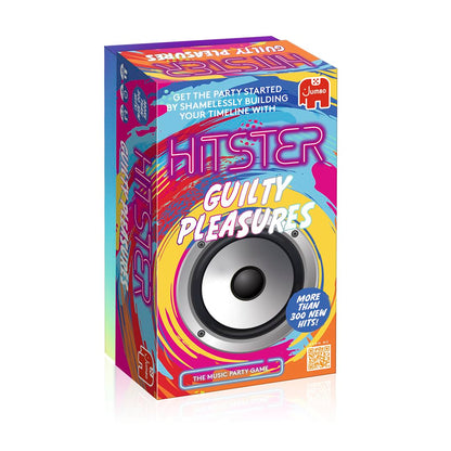 Jumbo Hitster - Guilty Pleasures, Fun Music Quiz Card Game, 2-10 Players - 300 Plus Guilty Pleasure Music Hits - Great for Adult and Family Game
