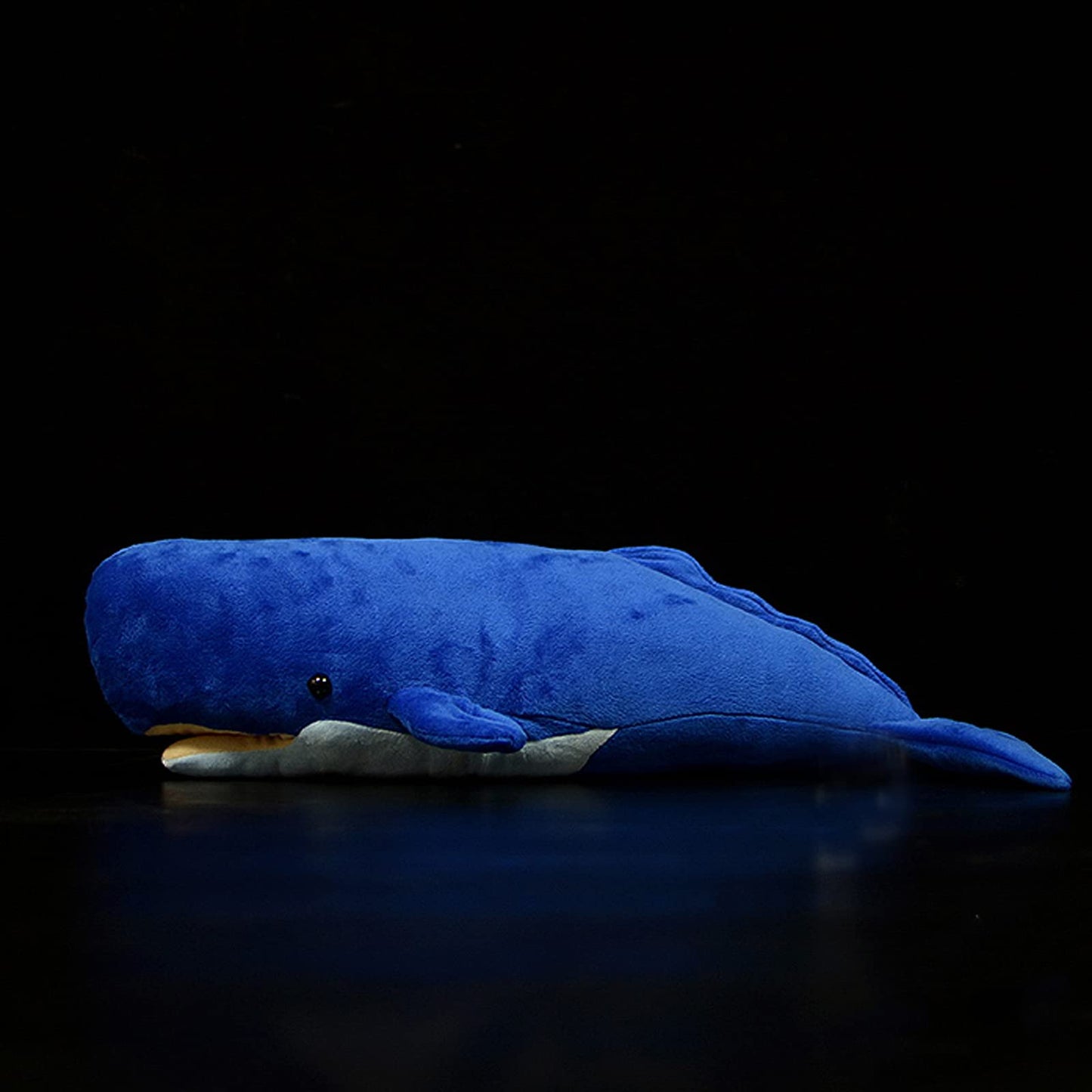 Frankiezhou Home Realistic Sperm Whale Plush Toy - Blue Long Lifelike Sperm Whale Stuffed Toys, Super Soft Sea Physeter Macrocephalus Dolls Plush Pot