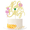 Kaoenla Flamingo Theme Aloha Baby Shower Cake Topper,