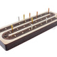 House of Cribbage - 3 Track Continuous Cribbage Board Inlaid in Rosewood - Maple Wood - Size: 12.5 Inches - Storage Drawer for Cribbage Pegs