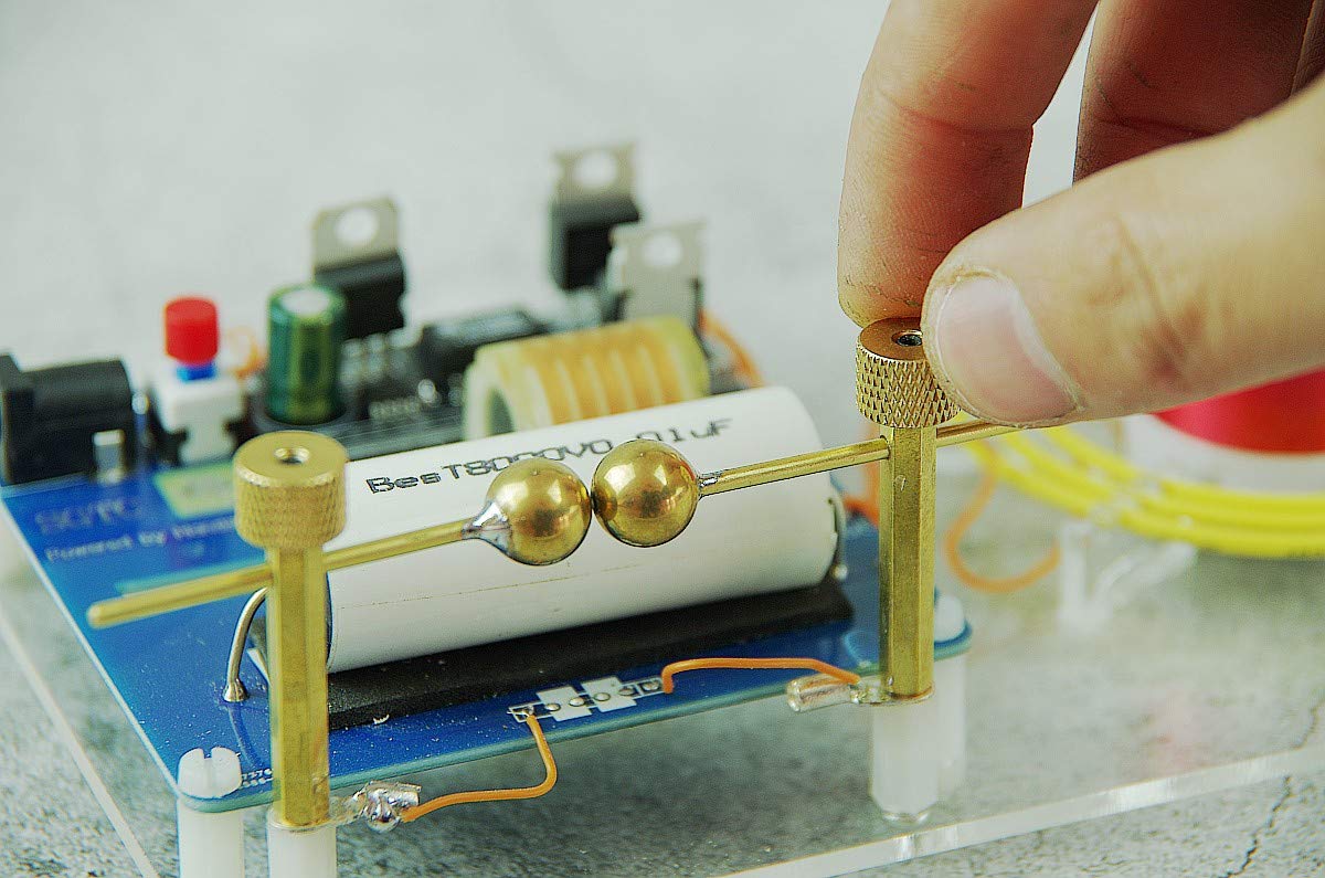 HandsMagic Tiny Tesla Coil Ball-Gap Discharger SGTC Spark Gap Tesla Coil DIY Kits Science Physics Toy Electronic DIY